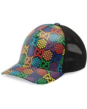 Gucci グッチGGサイケデリック ベースボールキャップ - ブラック