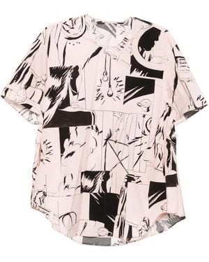 JNBY Oversized Short Sleeves Blouse - Pink
