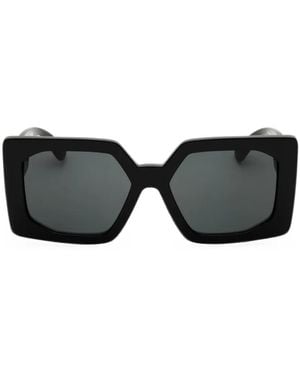 Versace Medusa Geometric-Frame Sunglasses - Black
