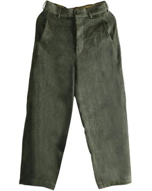 Uma Wang Patina Linen Trousers - Green