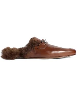 Gucci Casanova Slipper Mules - Brown