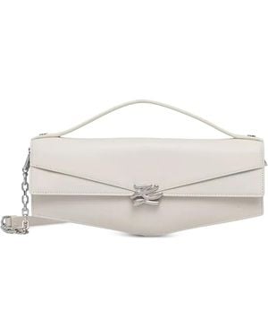 KARL LAGERFELD Logo-Plaque Tote Bag - White