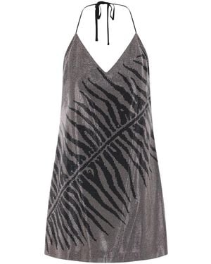 Roberto Cavalli Rhinestoned Mini Dress - Grey