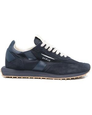 GHŌUD Panelled Logo-Detail Trainers - Blue
