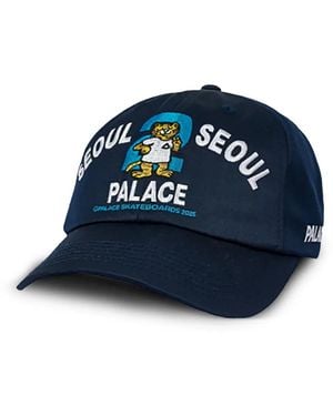 Palace 2 Seoul 6-Panel-Baseballkappe Mit Stickerei - Blau