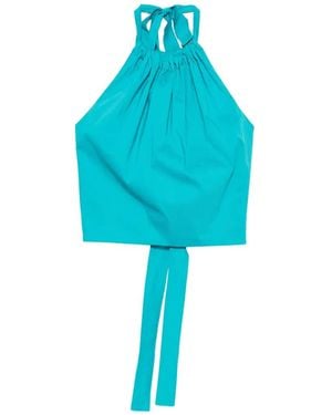 Liviana Conti Halterneck Top - Blue