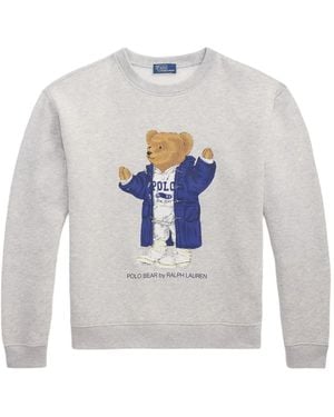 Polo Ralph Lauren Polo Bear Crew-Neck Sweatshirt - White