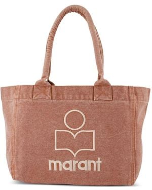 Isabel Marant Yenky Zip Logo-Embroidered Tote Bag - White