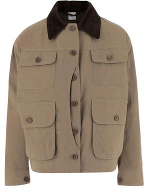 Aspesi Button-Fastening Patch-Pocket Jacket - Brown