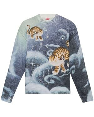 KENZO Cloud Tiger Pullover - Blau