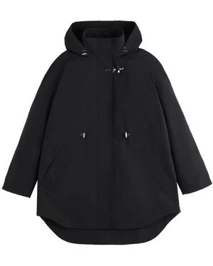 Fay Parka En Coton À Capuche - Black