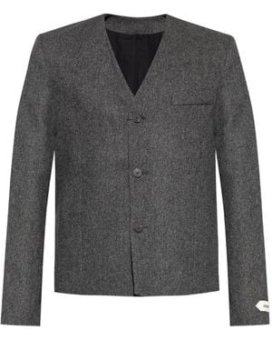 Jacquemus Sera V-Neck Button Jacket - Black