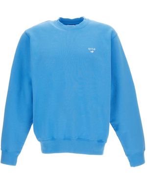 Arte' Logo-Embroidered Sweatshirt - Blue