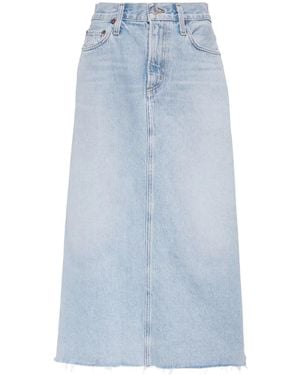 Agolde Gonna Denim Della A Vita Alta - Blu