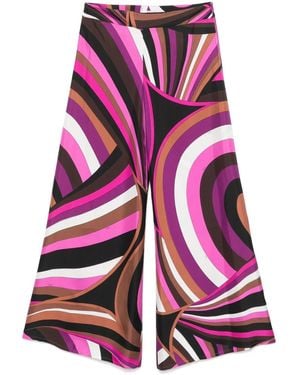 Emilio Pucci Pantaloni Con Stampa Iride - Rosso