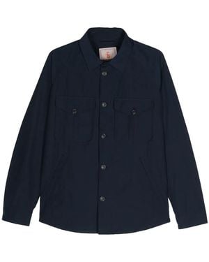 Baracuta Textured Cotton Shirt Jacket - Blue
