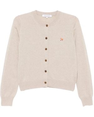 Maison Kitsuné Baby Fox Merino Regular Cardigan - Natural