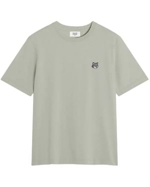 Maison Kitsuné Fox-Patch T-Shirt - Grey