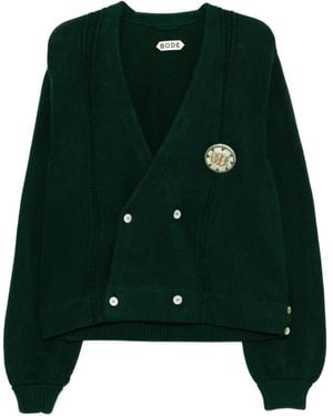 Bode Double-Breasted Cardigan - Green