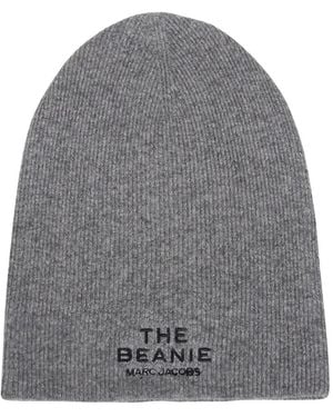 Marc Jacobs Embroidered-Logo Beanie - Grey