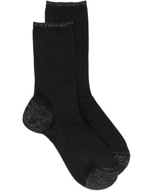 ANT45 Glitter-Detail Socks - Black