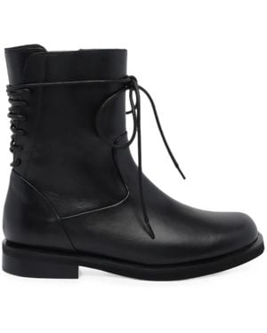 Poeve Arlo Lace-Up Boots - Black