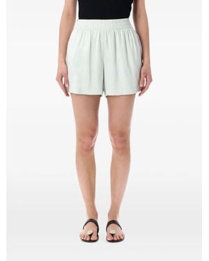 Anine Bing Kam Elasticated-Waist Shorts - Blue