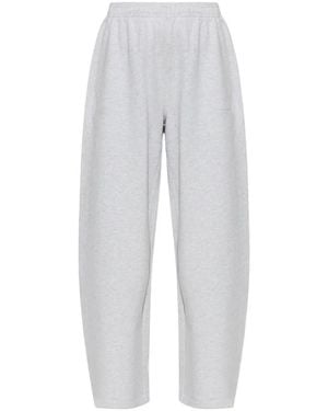 Alexander Wang Logo-Embossed Wide-Leg Track Trousers - White