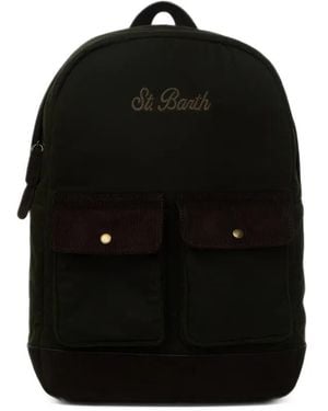 MC2 Saint Barth Cody Corduroy-Trim Backpack - Black