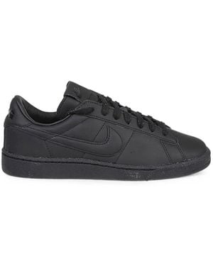 Comme des Garçons Logo-Print Leather Sneakers - Black