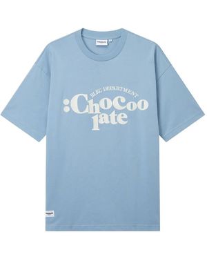 Chocoolate Logo Print T-Shirt - Blue