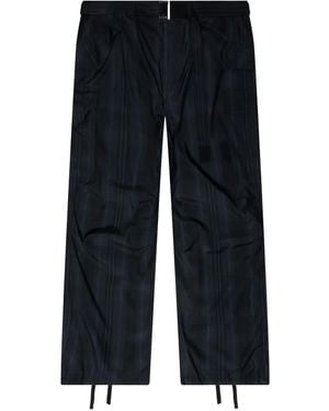 Sacai チェック バックル パンツ - ブルー