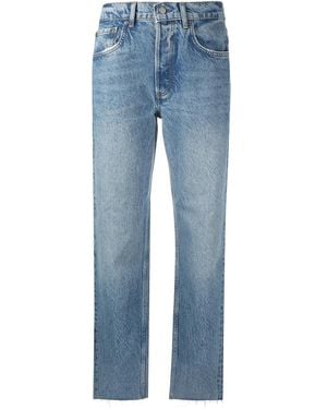 Boyish Halbhohe Cropped-Jeans - Blau