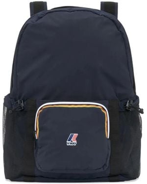 K-Way Logo-Detail Backpack - Blue
