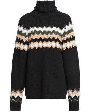 Elie Saab Pull En Maille À Détail De Clous - Noir