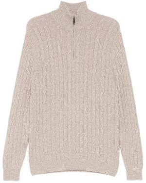 N.Peal Cashmere Albemarle Sweater - White