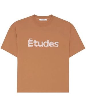 Etudes Studio Logo-Detail T-Shirt - Brown