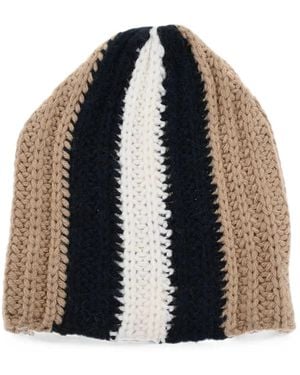 DSquared² Striped-Pattern Beanie Hat - Blue