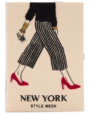 Olympia Le-Tan New York Style Week Clutch Bag - Black
