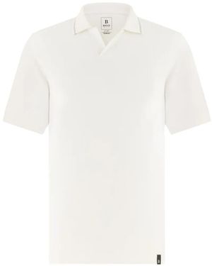 BOGGI T-Shirt Met Open Kraag - Wit