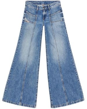 DIESEL Jean Bootcut D-Akki À Taille Mi-Haute - Bleu