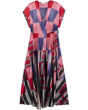Pierre Louis Mascia Adana Abstract-Print Wrap Dress - Red