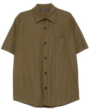 Harris Wharf London Buttoned Short-Sleeve Shirt - Green