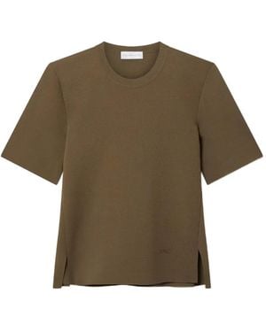 Stella McCartney Smc Embroidered Side-Slit T-Shirt - Green