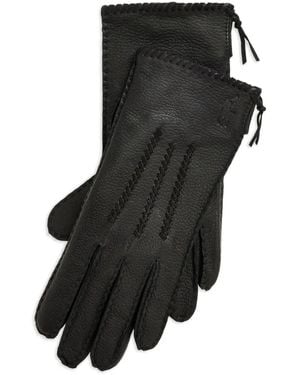 Polo Ralph Lauren Stitched-Suede Gloves - Black
