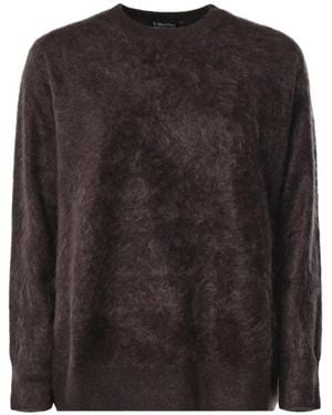 Max Mara Brushed Crew-Neck Sweater - Black