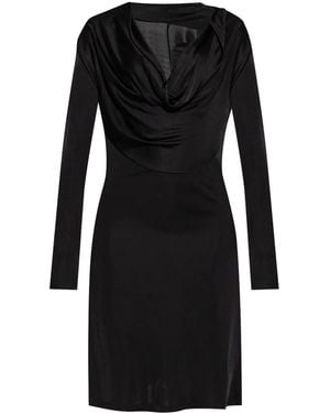 Helmut Lang Cowl-Neck Dress - Black