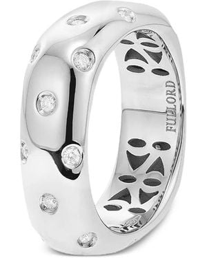 FULLORD Weißgoldring Mit Diamanten