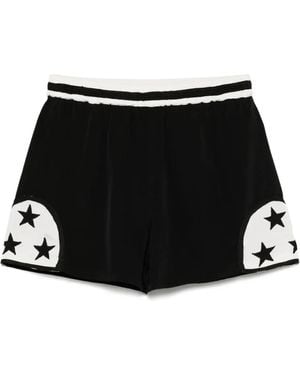 Bode スター シルクショートパンツ - ブラック