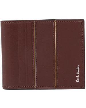 Paul Smith Striped Leather Wallet - Purple